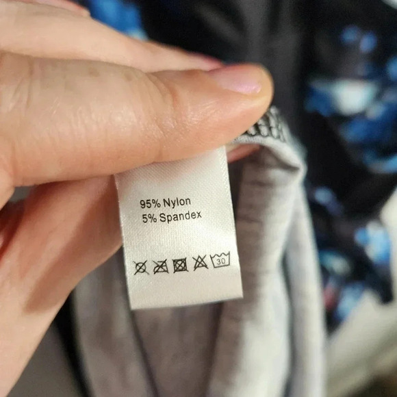 Pinup Dress Wrap Top Blue Roses Flutter Sleeve 18W 18 - Picture 11 of 13